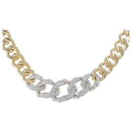 Autre Marque Collier en diamant Au750 Doré