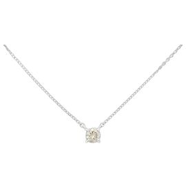 Autre Marque Au750 Diamond Necklace Silvery
