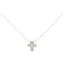 Autre Marque Collana a Croce con Diamanti Au750 Argento