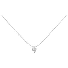 Autre Marque K14WG Diamond Necklace Silvery