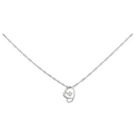 Autre Marque Colar de Diamante Pt900 Pt850 Prata
