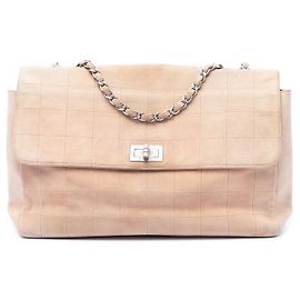 Chanel Brown Choco Bar Suede Mademoiselle Turnlock Flap Marron Marron clair