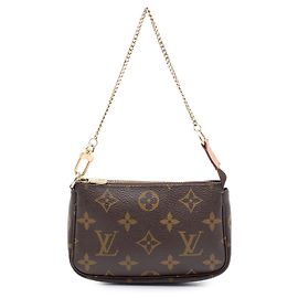 Louis Vuitton Marron Monogram Mini Pochette Accessoires Marron