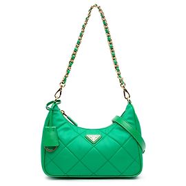 Borsa Prada Green Impuntu Re Nylon Re Edition 1995 Chaine Verde