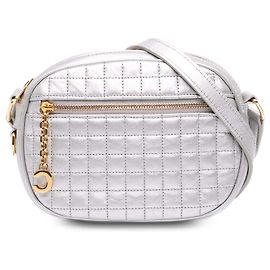Céline Borsa a tracolla Celine Silver Small Quilted Calfskin C Charm Argento