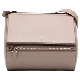 Givenchy Pandora Box Crossbody em couro de bezerro de grão médio marrom Marrom Taupe
