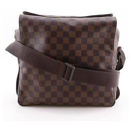 Bolsa de ombro Louis Vuitton Naviglio em lona Damier Marrom