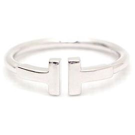 Tiffany & Co Weißgold-Drahtring Weiß