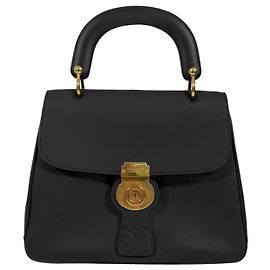 Burberry Leather Top Handle Tote Bag Medium Black Black