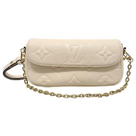 Louis Vuitton Monogram Empreinte Wallet on Chain Beige Ivy Braun