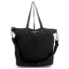 Prada Bolsa de Ombro de Nylon e Bolsa Shopper Preto