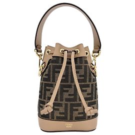Fendi Bolsa Bucket Montrezo Mini Marrom