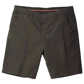 Loro Piana Bermuda Slim Fit de mezcla de algodón Khaki Castaño