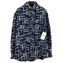 Fendi Unused All-over Denim Jacket Black