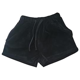 Iro Schwarze Samtshorts Schwarz