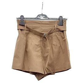 Prada Short de lana a rayas sin usar Naranja