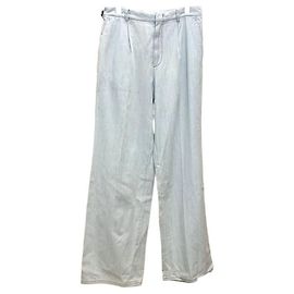 Miu Miu Pantalones de denim chambray Plata