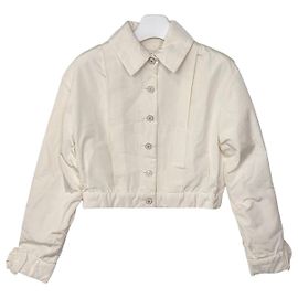 Chanel Seidenjacke mit Schleife Ecru Weiß RHJNXXLY Weiß