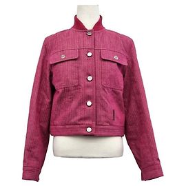 Hermès Unused Herringbone Reversible Jacket Pink