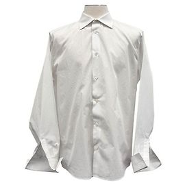 Hermès Camisa de algodón a rayas Plata