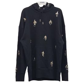 Givenchy Sudadera oversize de algodón con adornos de cristal Negro