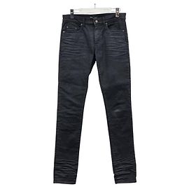 Saint Laurent Schwarze Denimhose Schwarz