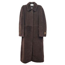 Thom Browne Shearling Mustang Coat Black