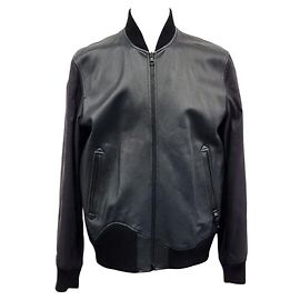 Louis Vuitton Reversible technische Lederjacke Schwarz