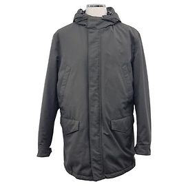 Loro Piana Techno Wool Hooded Down Jacket Brown