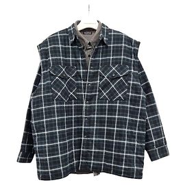 Balenciaga Giacca camicia in denim a strati Nero