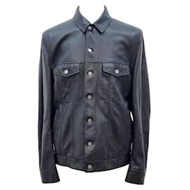 Saint Laurent Smooth Buttoned Lambskin Jacket Black