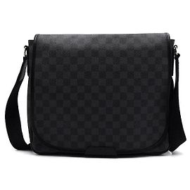Louis Vuitton Sac Messager Crossbody Daniel MM en Toile Damier Graphite Marron