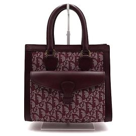 Dior Classic Red Oblique Vintage Small Tote Bag Red