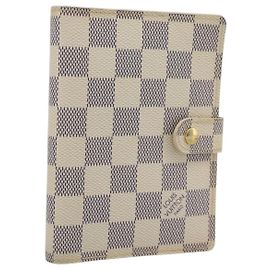 LOUIS VUITTON Damier Azur Agenda PM Day Planner Cover R20706 LV Auth BA14223 Other