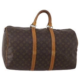 LOUIS VUITTON Bolso Boston Monogram Keepall 50 M41426 LV Auth 192874 Monograma