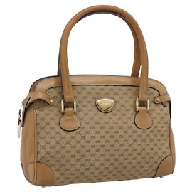 Sac à main GUCCI Micro GG Canvas Beige Or Auth ki6766 Beige Doré