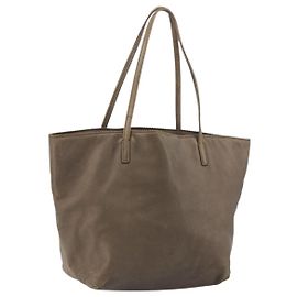 Bolsa Tote LOEWE de couro marrom Auth ep15264 Marrom