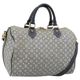 LOUIS VUITTON Monogram Idylle Speedy Bandouliere 30 Borsa Navy M56703 Auth ep15457 Blu navy