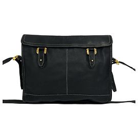 Borsa a tracolla in pelle con logo Anagram vintage Loewe Nero