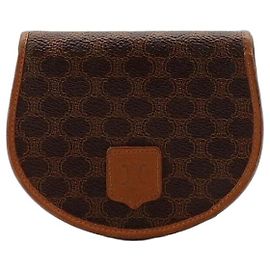 Céline Celine Triomphe Canvas Coin Purse Brown
