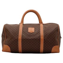 Céline Celine Monogram Boston Bag Brown