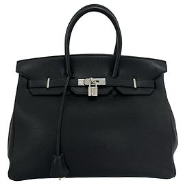 Hermès Sac à main HERMES Birkin 35 en cuir Togo Noir