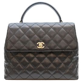 Chanel Grained Calfskin Handbag Black