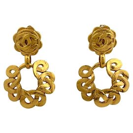 Orecchini a clip dorati Chanel D'oro