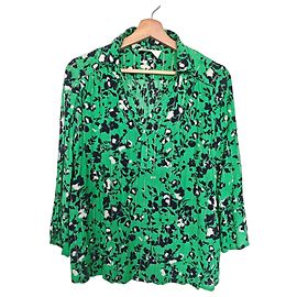 Camicia verde a fiori ba&sh Nero Bianco Verde