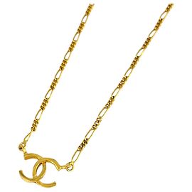 Collier Chanel plaqué or Doré