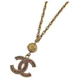 Collier Chanel plaqué or avec logo Coco Doré