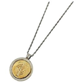 Collier Tiffany & Co. Vintage Coin Argenté Doré