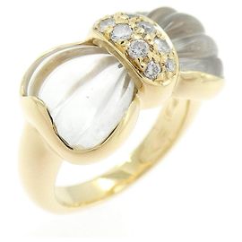 Anel Boucheron Rock Crystal Au750 Diamond Ring Size 8 Dourado