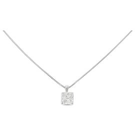 Autre Marque PT900 PT850 Diamond Necklace Silvery
